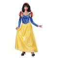 California Costumes 00961-Blue/Yellow-Large Snow White Adult-sized Costume, Multicoloured, Large