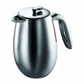 BODUM Columbia 3 Cup Double Wall French Press Coffee Maker, Matt Finish, 0.35 l, 12 oz