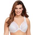 Glamorise Full Figure Plus Size Wonderwire Front-Close Bra Underwire #1245 White