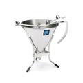 De Buyer 3354.12 Automatic Piston Funnel with Stand, All Parts Stainless Steel, 1.5 Litre Capacity
