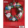 Bucilla Christmas Toys Wreath Felt Applique Kit, 16 inches