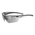 uvex gravic - Sportbrille für Damen und Herren - inkl. Wechselscheiben - druckfreier & perfekter Halt - grey matt/silver - one size