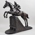 Steeple Chaser 28.5cm High Cold Cast Bronze Horse Racing Sculpture by Harriet Glen