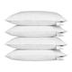 HOMESCAPES - White Duck Feather Pillow Pack of 4 Pillows (Set of 2 Pairs) - Machine Washable - Hypo Allergenic & Anti Dust Mite RDS Certified.