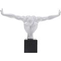 Kare Design Deco Object Athlet, White, Small, polyresin sculpture with engineered marble base, room decor, home decor for living room, bedroom, hallway, handmade, 29x43x15cm (H/W/D)