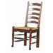 Furniture Classics English Country Solid Wood Ladder Back Side Chair Wood in Red/Yellow/Black | 42 H x 21.25 W x 17 D in | Wayfair 28730