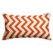 Majestic Home Goods Zig Zag Rectangular Throw Pillow Polyester/Polyfill blend in Orange | 12 H x 20 W x 5 D in | Wayfair 85907220626