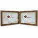 Lawrence Frames Hinged Double Picture Frame Wood in Brown | 5.6693 H x 15.4724 W x 0.67 D in | Wayfair 766075D