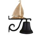 Montague Metal Products Inc. Cast Sailboat Bell Metal in Yellow | 18 H x 12.5 W x 7.75 D in | Wayfair CB-1-71-GB