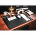 Dacasso 8 Piece Desk Set Leather in Black, Size 34.0 W in | Wayfair D1012