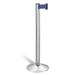 Lavi Industries Beltrac 7 Ft. Retractable Aluminum Belt Stanchion in Gray | 40 H x 14 W x 14 D in | Wayfair 50-3000SA/BL