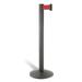 Lavi Industries Beltrac 7 Ft. Retractable Aluminum Belt Stanchion in Black | 40 H x 14 W x 14 D in | Wayfair 50-3000WB/RD