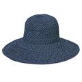 Wallaroo Hat Company Women’s Scrunchie Sun Hat – UPF 50+, Ultra-Lightweight, Packable for Every Day, Designed in Australia, Navy/White Dots