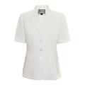 Busy Clothing Women Short Sleeve Jacket Light Cream Off White 14