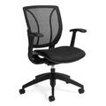 Global Furniture Group ROMA Posture Mesh Task Chair Upholstered, Polypropylene in Black/Brown | 36.25 H x 25.5 W x 23.5 D in | Wayfair