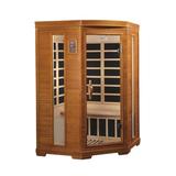 Dynamic Infrared Dynamic Heming 2 Person FAR Infrared Sauna, Ceramic in Brown | 76.5 H x 48 W x 50 D in | Wayfair WS-DYN-6225-02