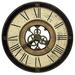 Howard Miller® Oversized Brass Works 32" Wall Clock Wood/Metal in Brown/Yellow | 32 H x 32 W x 2.75 D in | Wayfair 625-542