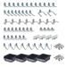 Triton Products DuraHook 64 Piece Hook & Hanging Bin Assortment Kit Pegboard Accessory Kit Steel in Gray | 5.125 H x 6.75 W x 8 D in | Wayfair