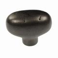 Hickory Hardware Carbonite 1 7/8" Length Oval Knob Metal in Gray | 1.88 H x 1 W in | Wayfair P3671-BI