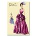 Buyenlarge Magenta Evening Gown Vintage Advertisement on Wrapped Canvas in White | 36 H x 24 W x 1.5 D in | Wayfair 0-587-08206-2C2436