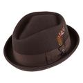 Jaxon & James Crushable Diamond Crown Pork Pie - Brown Medium