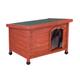 Small Woody Flat-Roofed Dog Kennel 85x57x58cm (LxWxH)