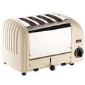 Dualit Classic 4 Slice Vario 2.2kW Toaster, Cream and Stainless Steel, Hand Built in the UK, Replaceable Proheat Elements, Heat 2 or 4 Slots, Defrost Bread, Mechanical Timer, Model 40354, CD331