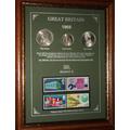 historicgiftsets Framed 1969 British Coin & Stamp Gift Set (Vintage 55th Birthday Year of Birth or Wedding Anniversary Present)