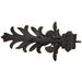 Menagerie Casa Outdoor Leaf w/ Square Base Curtain Finial Metal in Black | 6 H x 10.5 W x 3 D in | Wayfair K72232-03