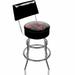 Trademark Global Swivel 31" Bar Stool Upholstered, Steel in Gray | 41.75 H x 20 W x 20 D in | Wayfair HUNT1100-SK