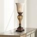 Regency Hill Sattley 23 1/4" Gold Alabaster Glass Accent Console Lamp