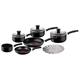 Tefal Delight Cookware Set - Black, 7 Pieces