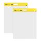 Post-it Super Sticky Self Stick Wall Pad Meeting Chart, White, 58.4 cm x 50.8 cm 20 Sheets, 2 Pads + 8 Command strips - For Brainstorming Anywhere and Keeping all Ideas Visible