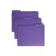 Smead Colored File Folder, 1/3-Cut Tab, Letter Size, Purple, 100 per Box (13043)