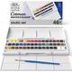 Winsor & Newton, Cotman Watercolour, 'Studio Set', 45 x Half Pans + 1 x Cotman Watercolour Round Brush