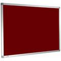 Premier Felt Noticeboard Aluminium Framed 1500mm x 1200mm, Burgundy