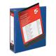 5 Star Presentation Ring Binder PVC 4 D-Ring 50mm Size A4 Blue [Pack 10]