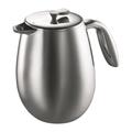 Bodum Columbia Double Wall Coffee Maker, Stainless Steel - 12-Cup (1.5 L), Shiny