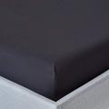HOMESCAPES Black Extra Deep Fitted Sheet (18”) Super King 200 TC 400 Thread Count Equivalent Pure Egyptian Cotton Bed Sheet with Fully Elasticated Skirt