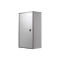 Croydex Trent Lockable Medicine Cabinet - Mirrored Door Medication Cabinet, Fixed Internal Shelf, Polished Stainless Steel, Easy Installation with Included Fixings and Keys, Pre-assembled, 13x25x40cm