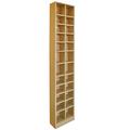 WATSONS BLOCK - Tall Sleek 360 CD / 160 DVD Media Storage Tower Shelves - Beech