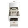 Dulwich Designs jewellery organiser |cream & mink two-tone medium jewellery box