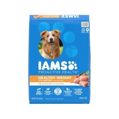 Iams Proactive Health Healthy Weight Management Low Fat Formula with Real Chicken Adult Dry Dog Food, 15-lb bag
