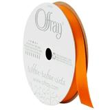 Single Face Satin Ribbon 3/8 X18 -Torrid Orange