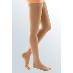Medi Duomed Soft Class 3 25-35 mmHg Thigh Hold Ups Open Toe Beige Large