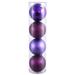 Vickerman 25077 - 4.75" Plum 4 Finish Ball Christmas Tree Ornament (4 pack) (N591226A)