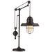 Elk Lighting Industrial Pulley 32" High Rustic Oiled Bronze Table Lamp