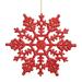 Vickerman 23550 - 6.25" Red Glitter Snowflake Christmas Tree Ornament (12 pack) (M101503)