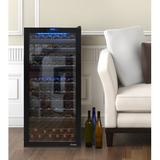 Vinotemp Butler Series Dual-Zone Wine Cooler, Glass in Black | 51.7 H x 23.5 W x 26.8 D in | Wayfair VT-122TS-2Z