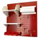 Wall Control Hobby Craft Pegboard Organizer Storage Kit, Metal in Red/White | 32 H x 32 W x 9 D in | Wayfair 30-CC-200 RW